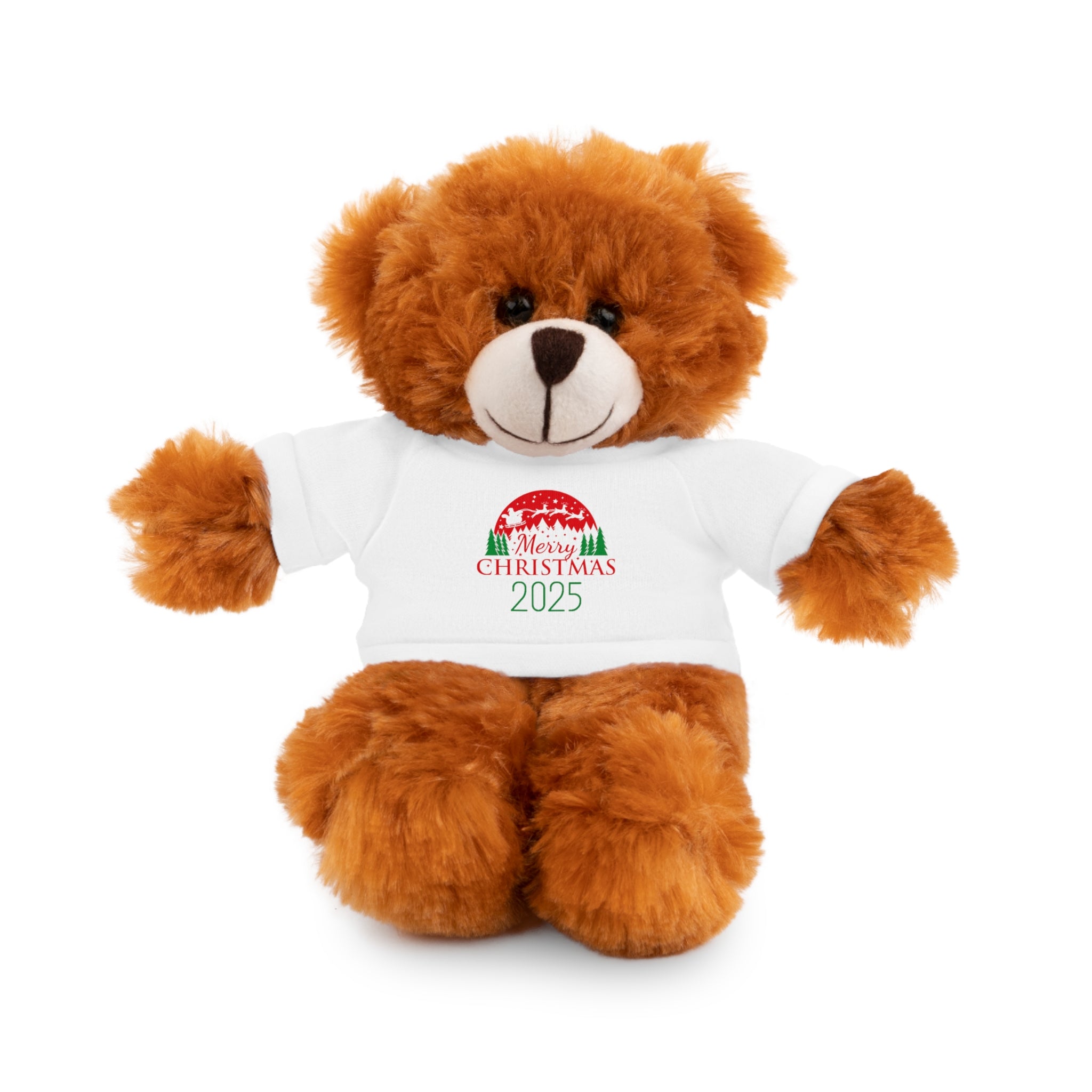 Christmas Plush Bear with 2025 Christmas Tee