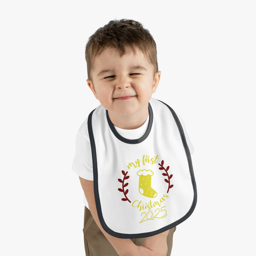 My First Christmas 2025 Baby Bib