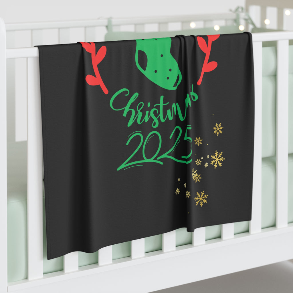 My First Christmas 2025 Baby Swaddle Blanket