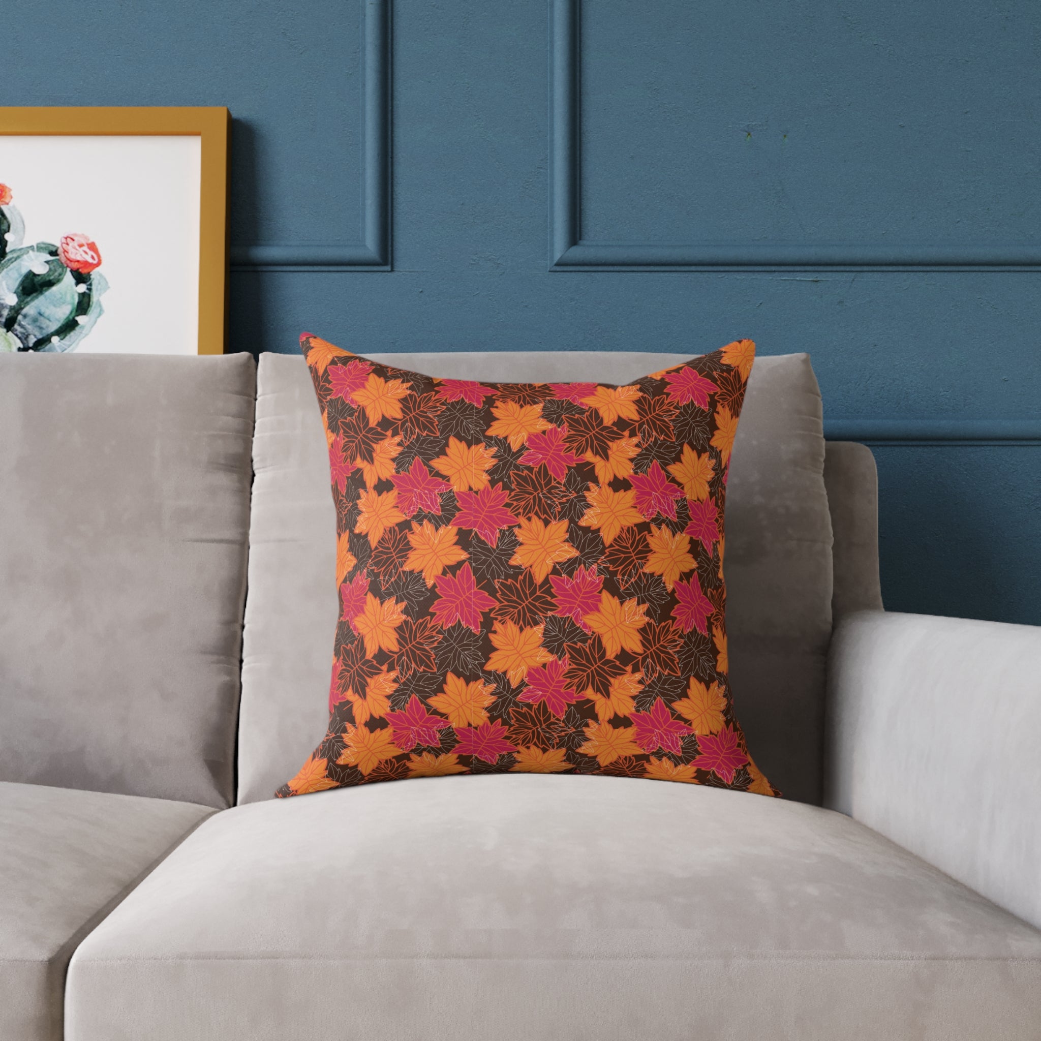 Thanksgiving Themed Throw Pillow - Autumn Leaves