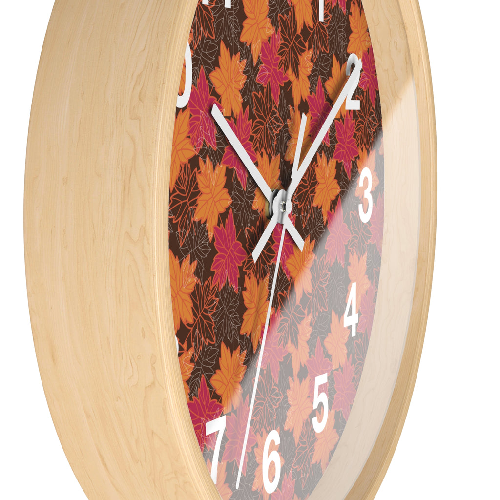 Seasonal Themed Wall Clock - Fall Leaves